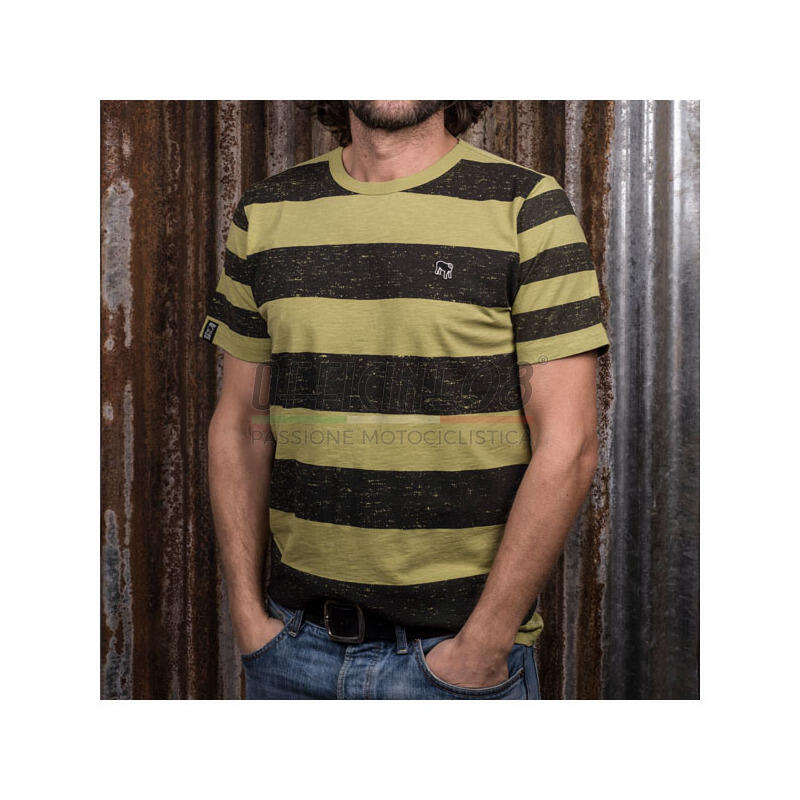 T-Shirt Holy Freedom Folsom stripes green/black