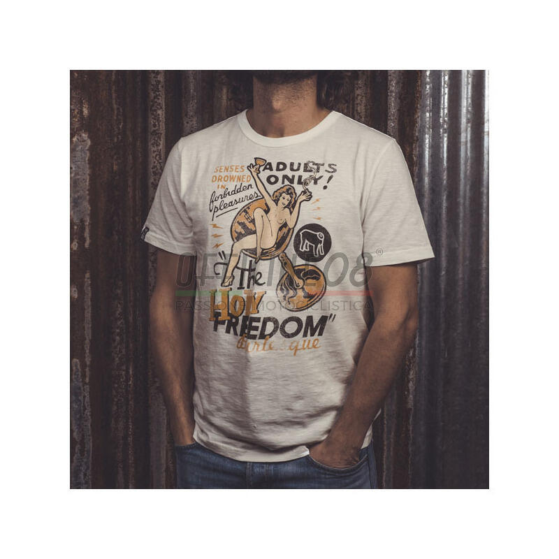 T-Shirt Holy Freedom Adults Only bianco