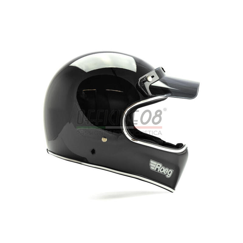 Casco moto integrale ROEG Peruna nero lucido