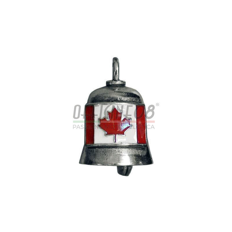 Portachiavi moto campanella portafortuna Canadian Flag set 3pz