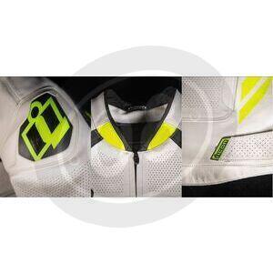 Giacca moto Icon Hypersport2 Prime bianco/nero/giallo - Foto 2