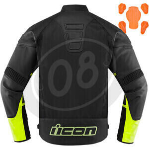 Motorcycle jacket Icon Contra2 black/yellow - Pictures 7