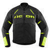 Motorcycle jacket Icon Contra2 black/yellow - Pictures 1