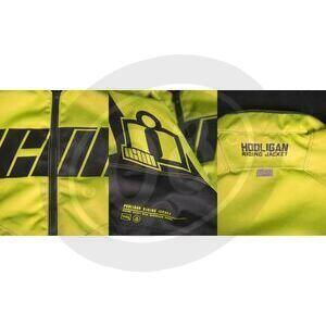 Motorcycle jacket Icon Hooligan yellow - Pictures 4