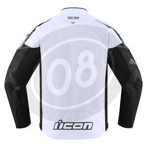 Motorcycle jacket Icon Hooligan white - Pictures 8