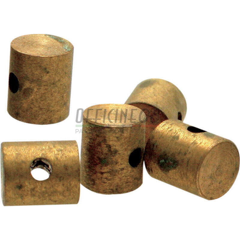 Cable locking nipple to weld throttle 6x10mm brass set 10pc