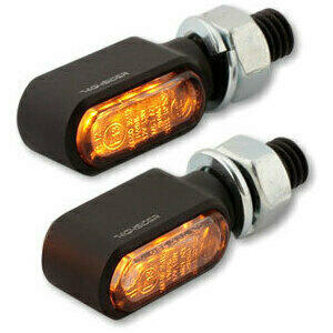 Led winkers Highsider Bronx mini black matt smoked pair - Pictures 4