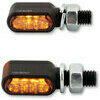 Coppia frecce led Highsider Bronx mini nero opaco fumè - Foto 1