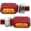 Coppia frecce led Highsider Bronx mini rosso fumè - Foto 1
