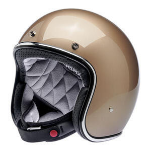 Motorcycle helmet open face Biltwell Bonanza gold - Pictures 2