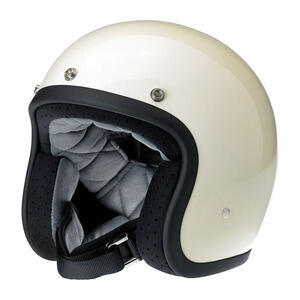 Motorcycle helmet open face Biltwell Bonanza white - Pictures 2