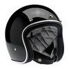 Motorcycle helmet open face Biltwell Bonanza gloss black - Pictures 1