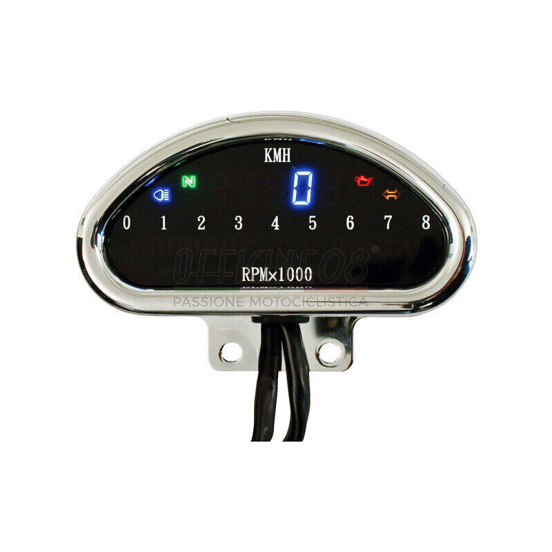 Electronic multifunction gauge Modern chrome