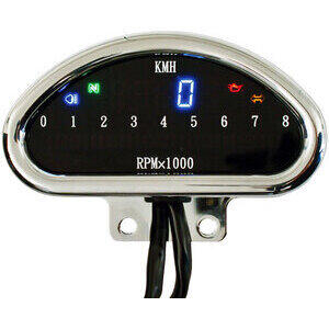 Electronic multifunction gauge Modern chrome