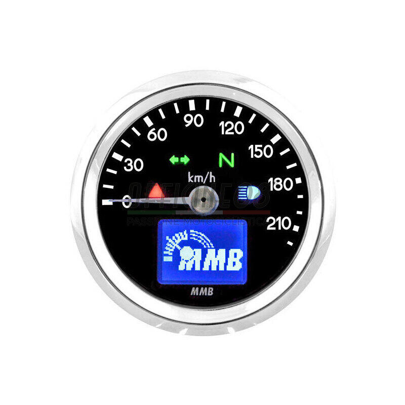 Electronic speedometer MMB Basic body chrome dial black