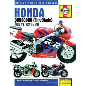 Workshop manual Honda CBR 900 RR -'99