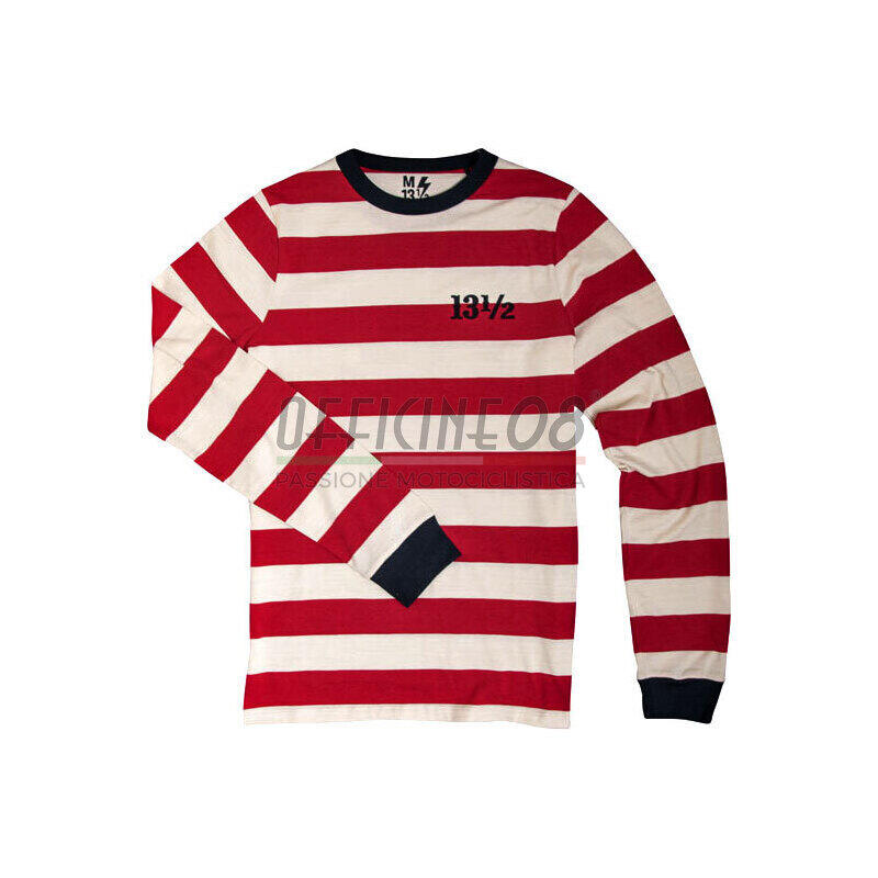 T-Shirt maniche lunghe 13 1/2 Outlaw righe rosso/bianco