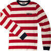 T-Shirt maniche lunghe 13 1/2 Outlaw righe rosso/bianco - Foto 1