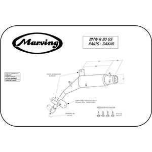 Auspuff Schalldämpfer BMW R 80 GS Paris Dakara Marving EDR schwarz - Bilder 2