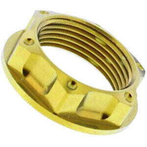 Wheel spindle nut M25x1.5 key 30mm titan gold