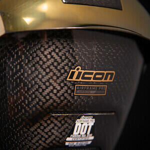 Casco moto integrale Icon Airframe Pro Carbon Gold - Foto 4