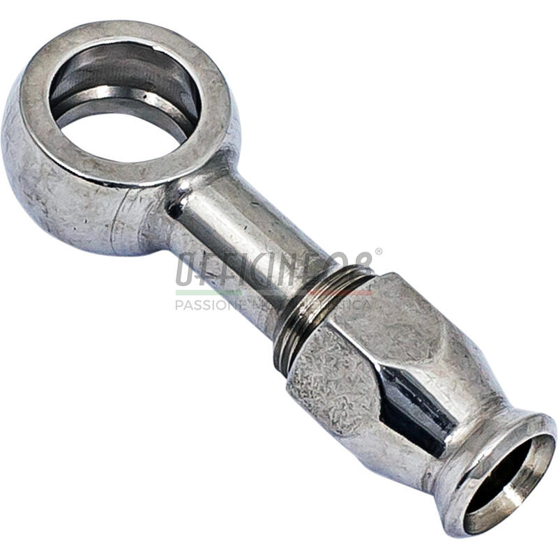 Banjo bolt fitting 10mm Goodridge straight long stainless complete