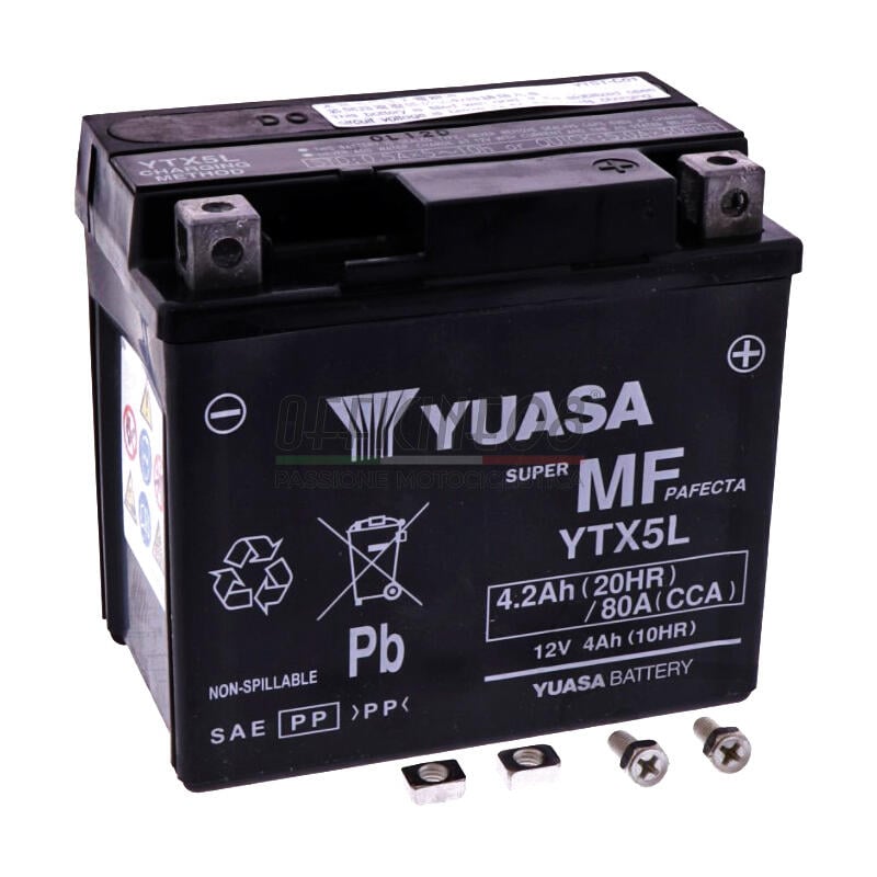 Batteria di accensione Yuasa YTX5L 12V-4Ah