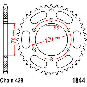 Transmission sprocket rear JT Sprockets JTR1844 - Pictures 2