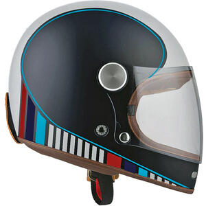 Motorcycle helmet full face By City Roadster II blue/white matt