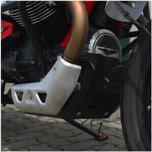 Crash bar Moto Guzzi V 85 TT MyTech oil sump black - Pictures 2