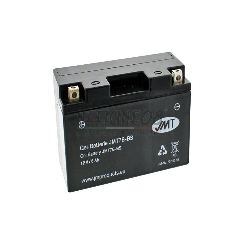 Batteria di accensione JMT YT7B-BS gel 12V-6Ah