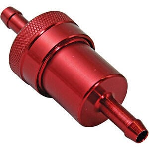 Fuel filter 8mm alloy red