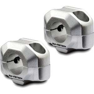 Handlebar risers SW-Motech 20mm handlebar 22mm grey pair