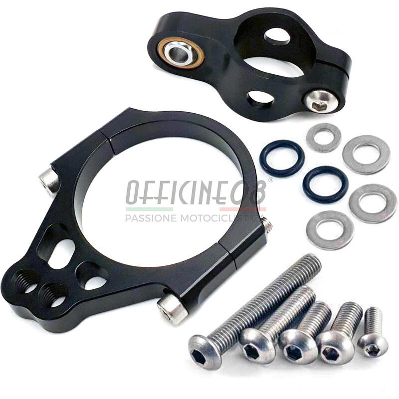 Kit ammortizzatore di sterzo per Ducati 749 attacchi Hyperpro nero