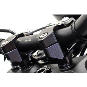 Handlebar risers Honda CRF 1100 Africa Twin handlebar 28.5mm Gilles Tooling 2D.GT adjustable black pair - Pictures 3