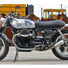 Auspuff Schalldämpfer Moto Guzzi Serie Grossa Teste Tonde Mass Cafe Racer Curve kit 2-1 - Bilder 1