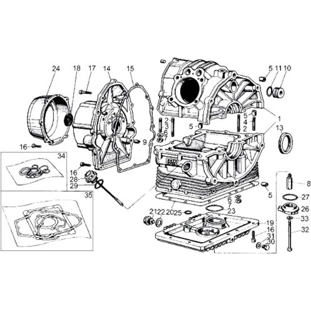 Moto Guzzi V 35 - Engine